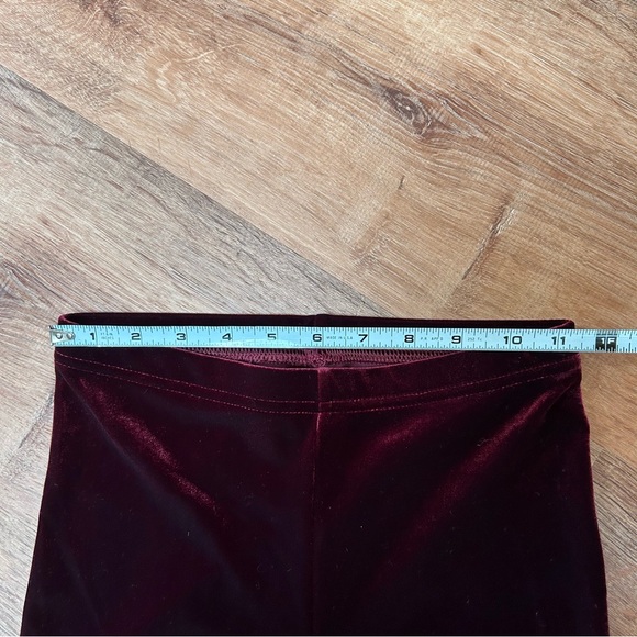 American Apparel Red Velvet Leggings Size Small Y2K Cabernet Rare - Picture 6 of 6